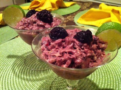 Blackberry Avocado Frozen Yogurt