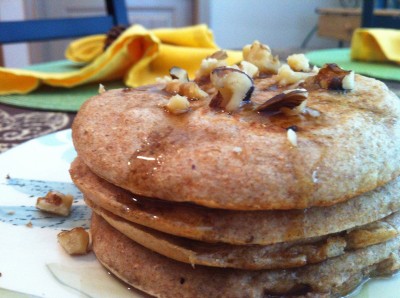 Whole Wheat Applesauce Pancakes