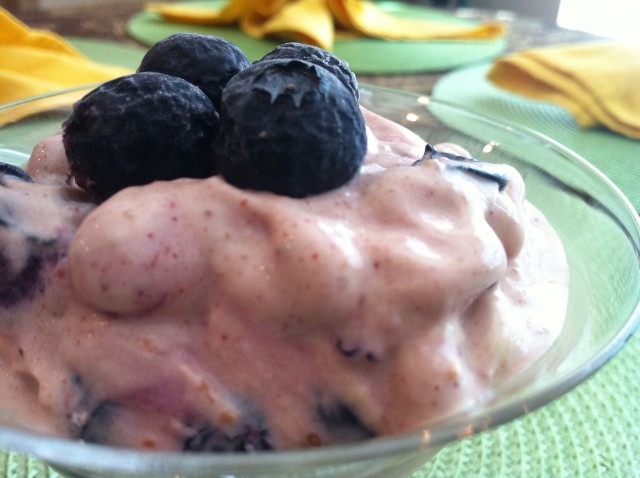 Blueberry Cheesecake Frozen Yogurt