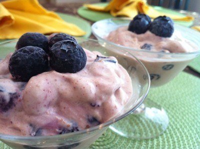 Blueberry Cheesecake Frozen Yogurt For Two
