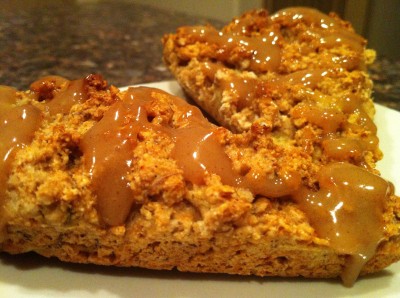 Honey Banana Scones close up