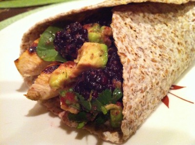 Grilled Chicken Wrap with Blackberry Avocado Salsa 2