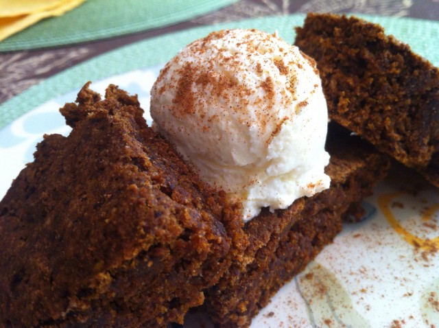 Whole Grain Pumpkin Spice Cake Close Up