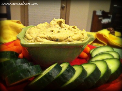 Red Lentil Basil Hummus with Effects