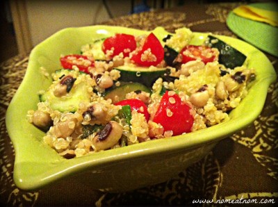 Black Eyed Pea Quinoa Salad with Effects