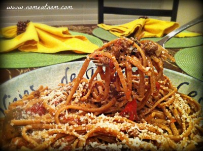 Hearty Meat Sauce with Fork