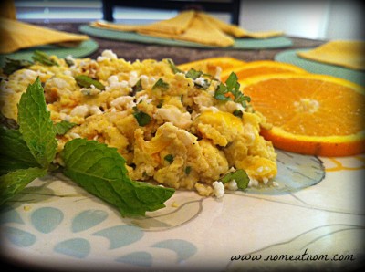 Orange and Mint Scrambled Eggs