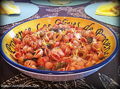 Green Olive and Tomato Pasta