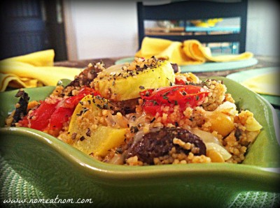 Chickpea and Vegetable Couscous Medley front view