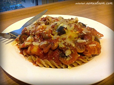 Chicken Pasta Marinara with Fork