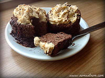 Chocolate Banana Protein Mug Cake with Fork