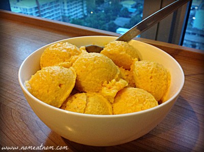 Creamsicle Ice Cream with Spoon