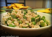 Green Pea and Sage Rice