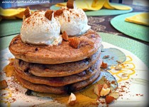 Whole Wheat Blueberry Almond Pancakes