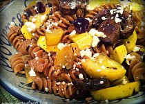 Mediterranean Squash and Mushroom Pasta